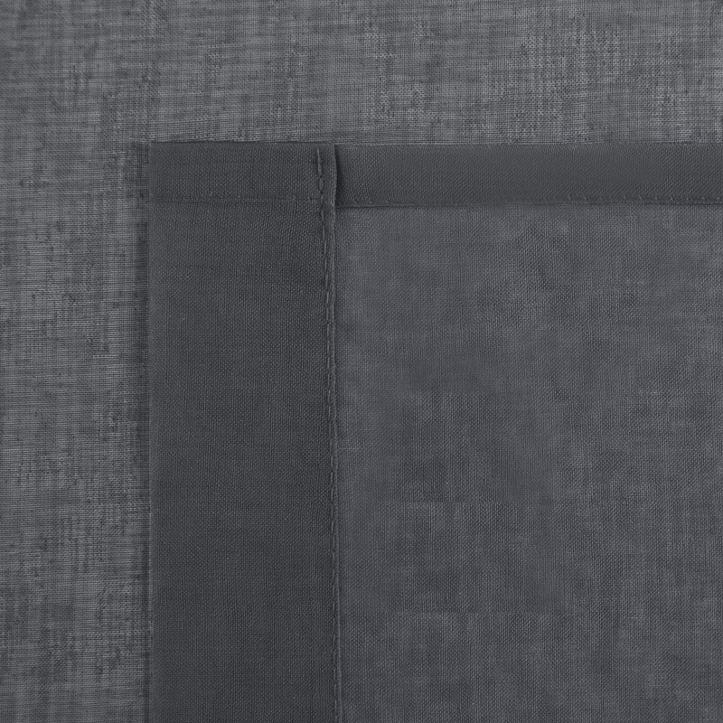 DWCN Dark Gray Sheer Curtains Semi Transparent Voile Rod Pocket Curtains for Bedroom and Living Room, 52 x 54 inches Long, Set of 2 Panels - Image 4